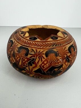 Storytelling Hand Carved Gourd